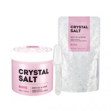 MISSHA Crystal Salt Body Oil Scrub (Rose) - tělový olejový peeling s vůní růže (M5708)